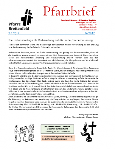 Pfarrbrief KW14