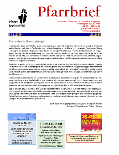 Pfarrbrief KW20