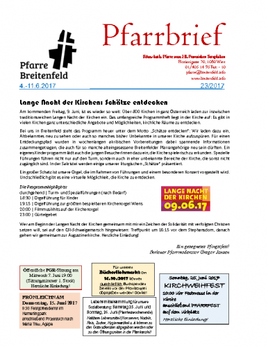 Pfarrbrief KW23