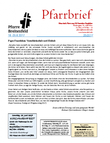 Pfarrbrief KW25