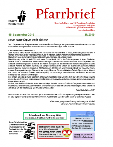 Pfarrbrief KW38